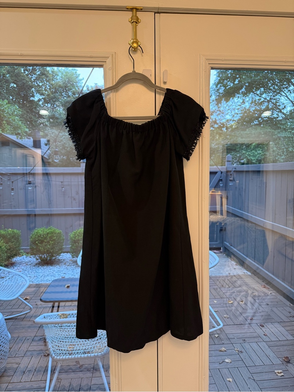 Buckley K Black Off Shoulder Mini Dress